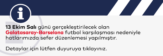 Maç Nedeniyle Sefer Değişikliği