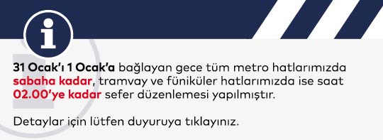 Yılbaşı Gecesi Seferlerde Uzatma