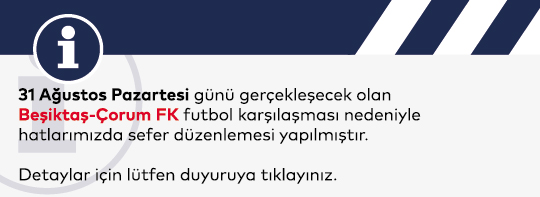 Maç Nedeniyle Sefer Değişikliği