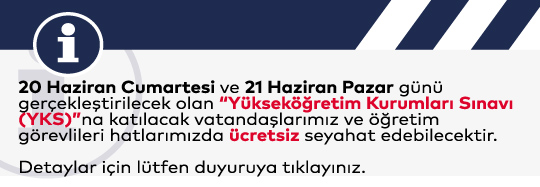Yükseköğretim Kurumları Sınavına (YKS) Ücretsiz Seyahat Kararı
