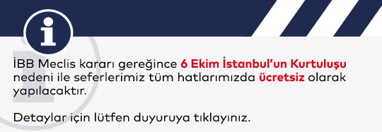 İstanbul'un Kurtuluşu'nda Toplu Ulaşım Ücretsiz