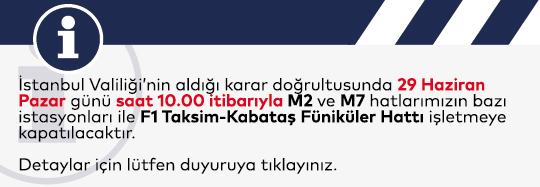 Valilik Kararı İle İşletmeye Kapatılacak İstasyonlar