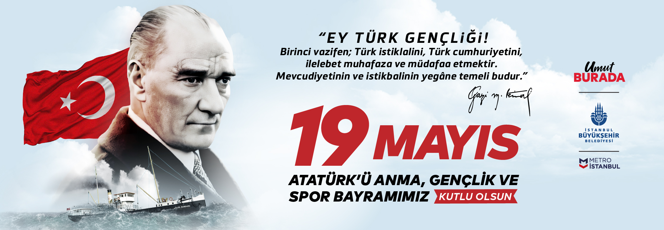 19 Mayıs Atatürk’ü Anma, Gençlik ve Spor Bayramımız Kutlu Olsun