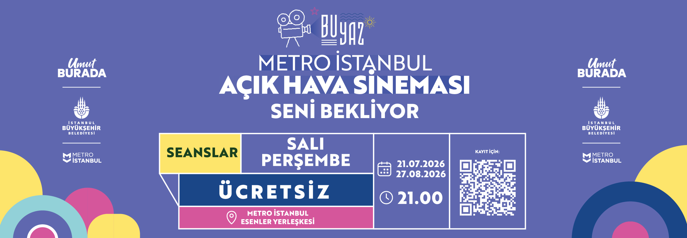 Metro İstanbul Açık Hava Sinema Günleri 21 Temmuz'da Başlıyor