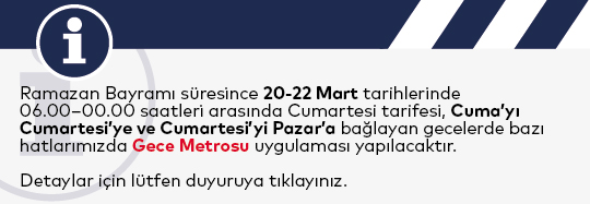 Ramazan Bayramı Sefer Düzenlemesi