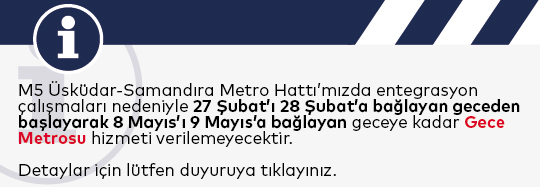 M5 Üsküdar–Samandıra Metro Hattı’nın Sultanbeyli Etabı Çok Yakında Hizmete Açılıyor