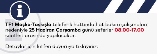 TF1 Maçka-Taşkışla Teleferik Hattında Bakım Çalışması