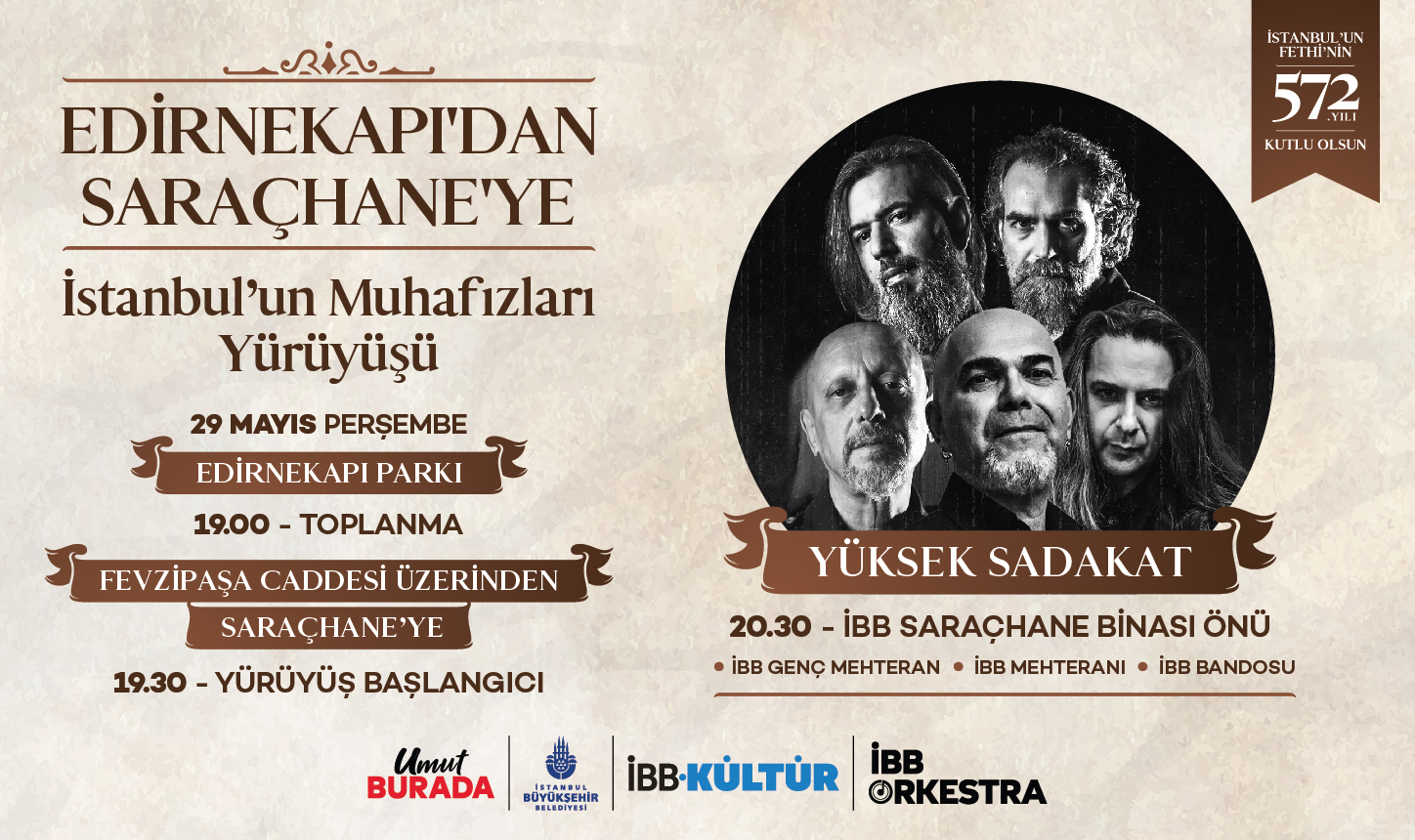 29 Mayıs’ta Edirnekapı’dan Saraçhane’ye Yürüyoruz
