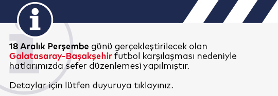 Maç Nedeniyle Sefer Değişikliği