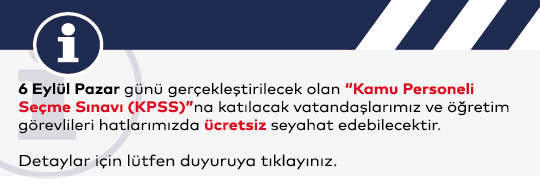 Kamu Personeli Seçme Sınavına Ücretsiz Seyahat Kararı