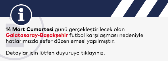 Maç Nedeniyle Sefer Değişikliği