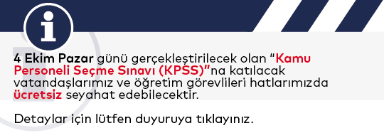 Kamu Personeli Seçme Sınavına Ücretsiz Seyahat Kararı