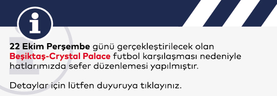 Maç Nedeniyle Sefer Değişikliği