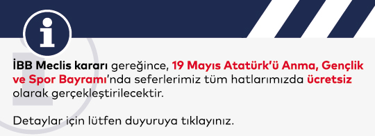 19 Mayıs'ta Ücretsiz Seyahat Kararı