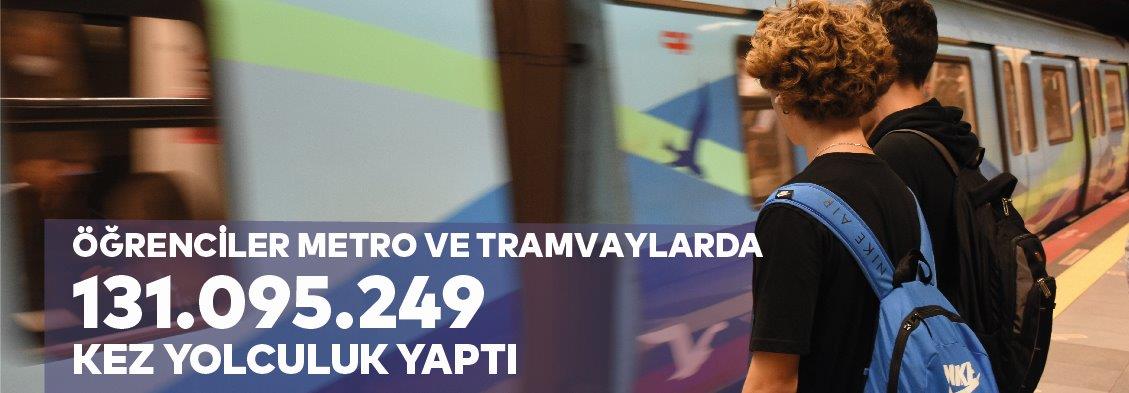 Öğrenciler İstanbul’un Metro ve Tramvaylarında 131.095.249 Kez Yolculuk Yaptı