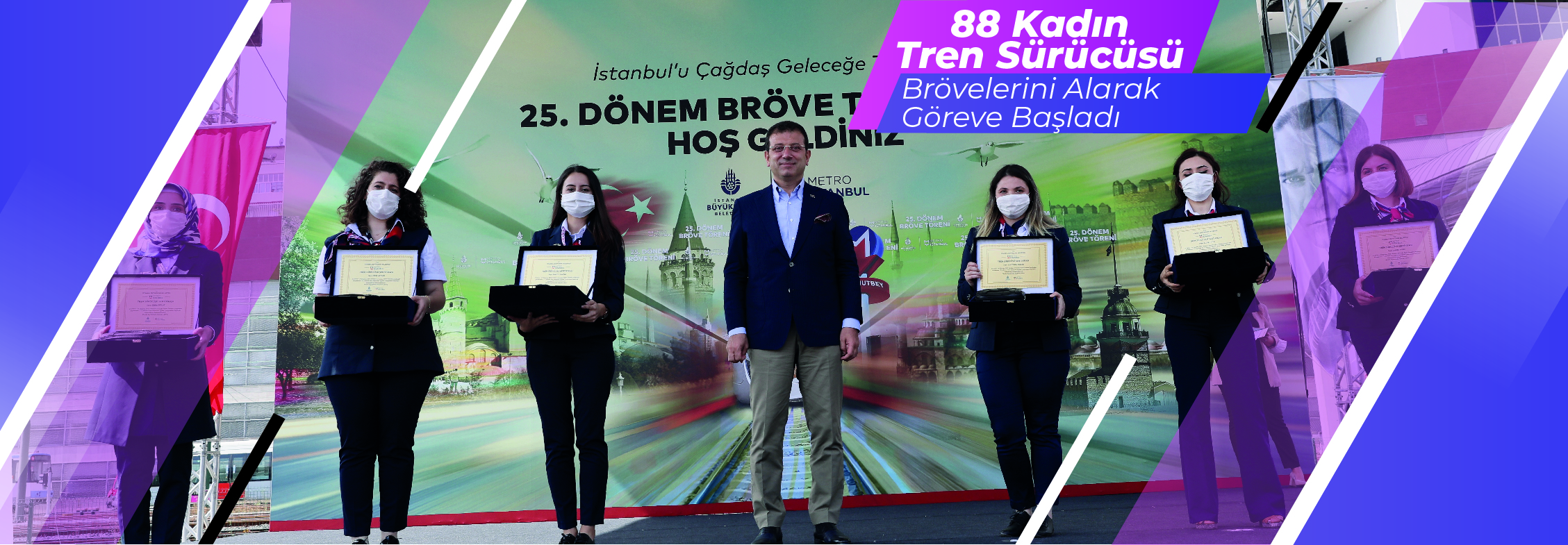 88 Kadın Tren Sürücüsü Brövelerini Alarak Göreve Başladı